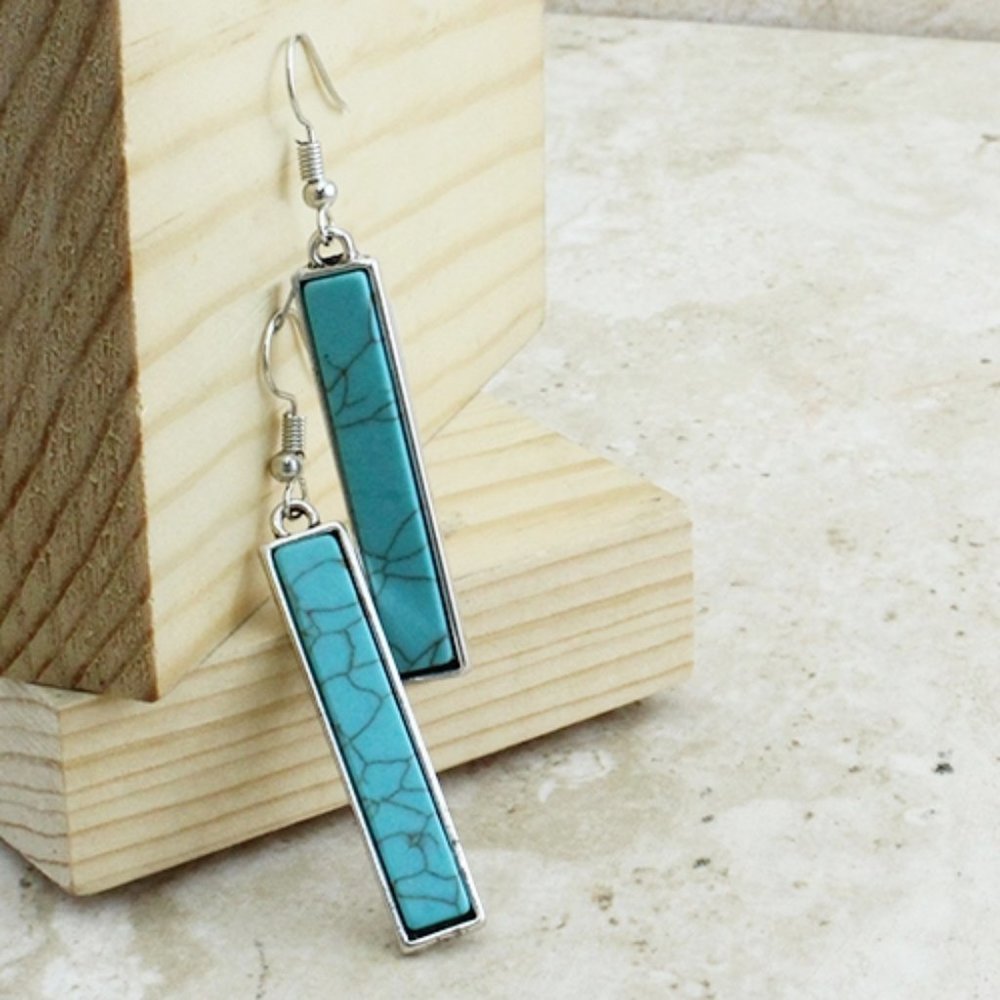 Turquoise Bar Earrings